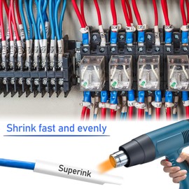 USUPERINK 5PK Compatible for Brother HSe-251 HSe251 HS-251 HS251 Black on White (23.6mm 0.92''x 1.5m 4.92ft) Heat Shrink Tube Label Tape use in PT-2730 D600 P900 P710BT E550W P700 Label Maker