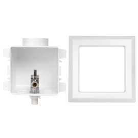 EFIELD Toilet Outlet Box, Pre-assembled,1/2-Inch with Installed 1/4-Turn Angle Stop Valve,Chrom Plated White (CPVC)