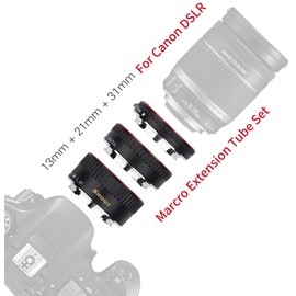 SHOOT XT-364 Auto Focus AF Macro Extension Ring Kit Compatible with Canon EF/EF-S Lens for Canon 550D/600D/650D/700D/750D/760D/77D/60D/70D/80D/7D/7D II/5D III/5D IV/6D