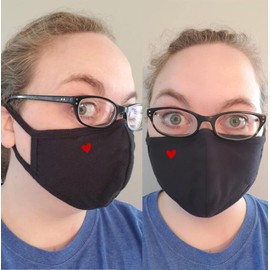 Paquete de 5 protectores faciales de corazón con alambre para puente nasal, transpirable, ajustable, reutilizable y lavable, protector bucal unisex a prueba de polvo para mujeres y hombres actividades al aire libre