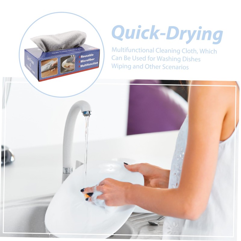 Outanaya Microfiber Kitchen Towels Box Durable Cleaning Cloths for Versatile