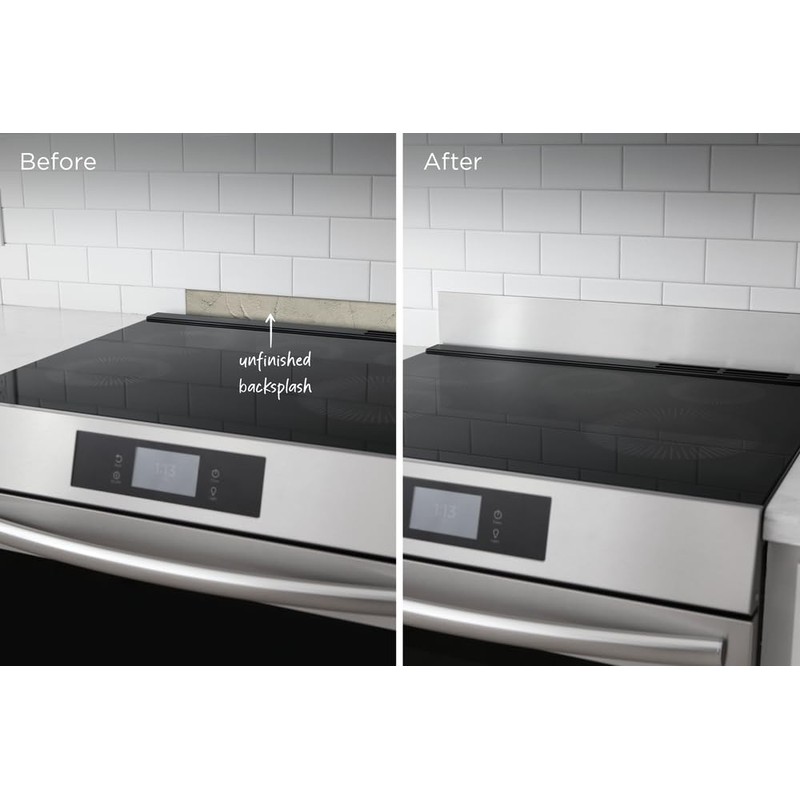 Frigidaire 11NBBKGDDS Front Control Freestanding Range Universal Backguard, Black Stainless