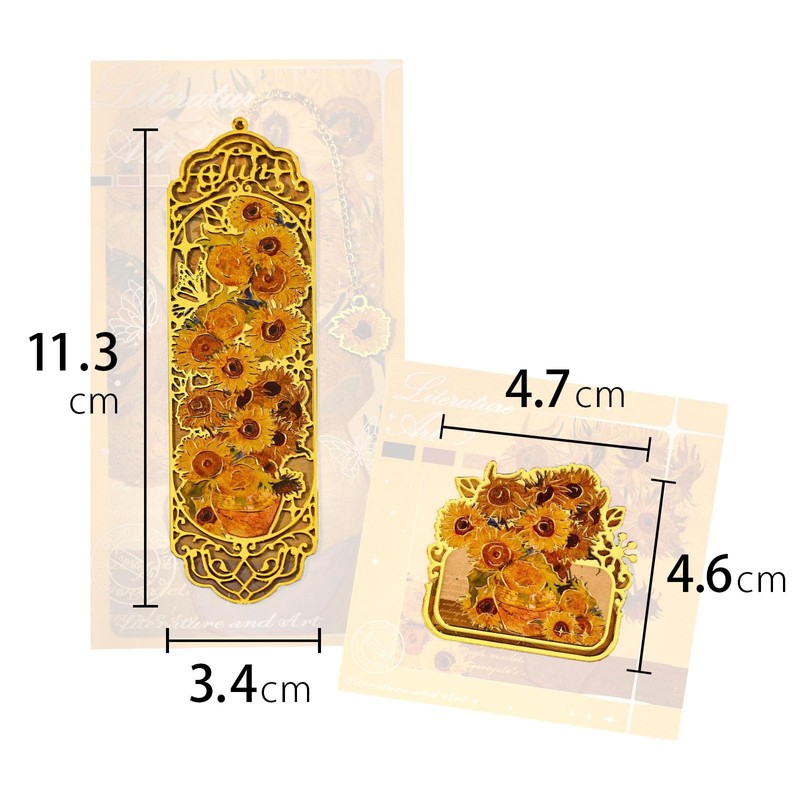 VALLERY Bookmark, Bookmarker, Book Clip Set, Van Gogh Style, Starry