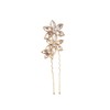 Minkissy Bride Headwear Jewelry Diamond Alloy Flower U-shaped Hairpin for