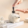 Bicuzat Ceramic Hedgehog Soap Dispenser with Plastic Pump, Body Lotion