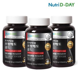 NutriD-day 프리미엄 쏘팔메토 골드 3병 9개월분 Premium Saw Palmetto Gold 3 Bottles 9-Month Supply