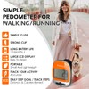 PINGKO Outdoor Multi-Function Portable Sport Pedometer Step/Distance/Calories/Counter Orange