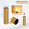 PATIKIL 3" Tall Candle Covers Sleeves, 10Pcs Metal E12 Chandelier