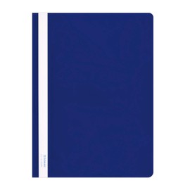DONAU 1705001PL-10 Plastic File Folder A4 Blue Plastic Durable PVC Hard Crystal Clear Cover for Office and School Capacity Approx. 200 Sheets Pack of 10