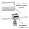 Cionyce 2 Pack Acrylic Cabinet Knobs Silver Drawers Knobs, Clear