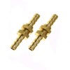 BE-TOOL Brass BSP Connectors 5Pcs 6MM Barbed Connector Straight Bulkhead