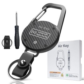 Keychain, Key Finder Works with Apple Find My, llaveros para Hombres,Carabiner Car Key Chains with GPS Tracker, Anti-Lost Keyring Finder Locator, Minimalist Key Holder for Men (iOS Only),Black Wave