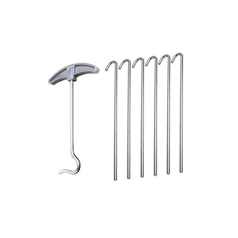 Merriway BH06452 (7 Pcs) Tent Peg Puller & Pegs Contains
