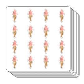 Ice Cream Planner Stickers, 0.5in Monthly Scrapbooking Kids DIY Arts Crafting 208-Pack