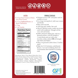 Mom's Place Gluten-Free Sugar Cookie Mix, Dessert Baking, Easy to Make, Nut, Dairy & Soy Free, 12 Servings, 11.3 oz