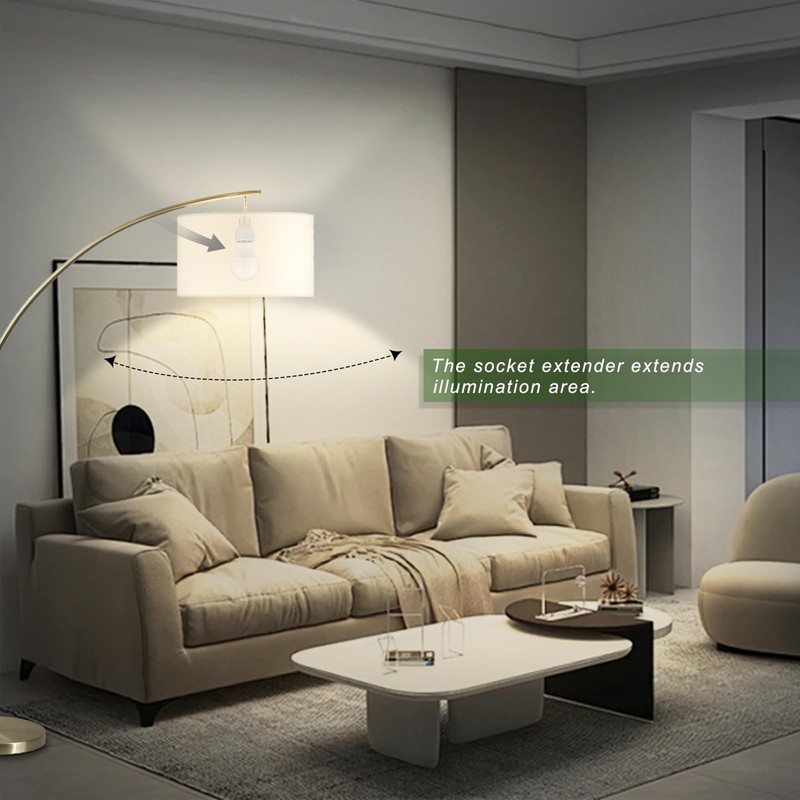 Light Socket Extender,Porcelain Socket Extension Adapter,E26 to E26 Standard Medium