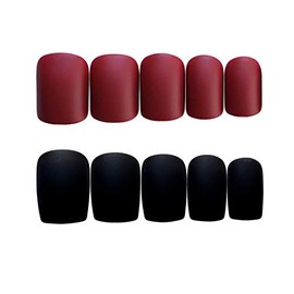 24pcs/set Matte False Nails for Women Girls French Fake Nail with Glue Press On Nails Salon Home Manicure Art Artificial Nails Glue On Nails