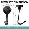 MIKEDE Magnetic Hooks, 40Lbs Heavy Duty Neodymium Magnet Hooks Black
