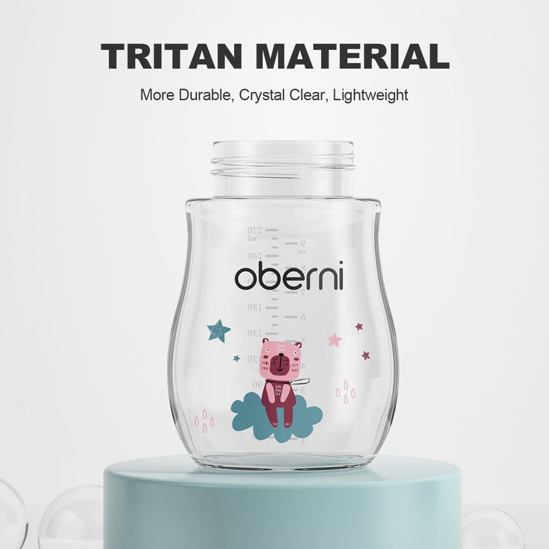 Oberni Tritan Sippy cups, No Spill Toddler Water Bottle with