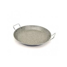 Wintem Paella Pan 36 cm - Thickness 2 mm - Non-Stick Coating Inside - Grey Stone Outer Coating - Shockproof and Abrasion Resistant - Ergonomic Metal Handles - Easy to Clean