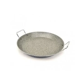 Wintem Paella Pan 36 cm - Thickness 2 mm - Non-Stick Coating Inside - Grey Stone Outer Coating - Shockproof and Abrasion Resistant - Ergonomic Metal Handles - Easy to Clean