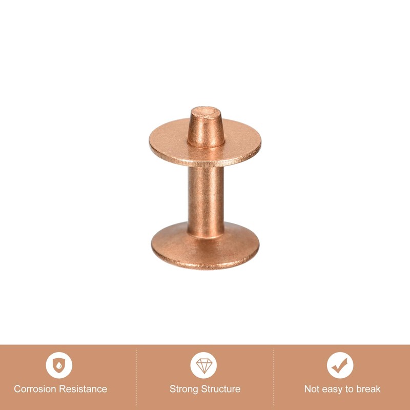 QUARKZMAN Set of 10 Copper Rivets and Cutters 9 x