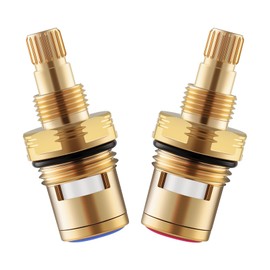 Brass KSRPL3200HC & Brass KSRPL3200CC Ceramic Disc Cartridge, for Bathroom Faucet Compatible With CC Basin Faucet Hot & Cold Cartridge, 2-1/8in Length