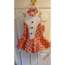 Art Stone  GIRLS ART STONE Sz LC Dance Outfit RED WHITE PLAID  With Accessories NEW