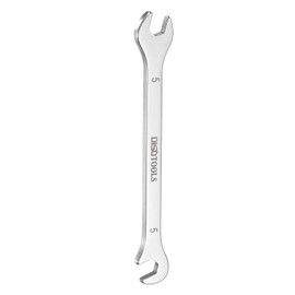 QUARKZMAN Super Thin Ring Spanner 5 mm Metric Double Ring Spanner 30Cr13 Stainless Steel Quenching Polishing Wrench with 15° and 75° Angle for Car Repairs Home Projects