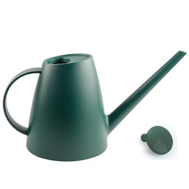LOYUYU 0.48 Gallon Plastic Watering Can Small Lightweight Cute Indoor Outdoor Garden Plants, Watering Can with Shower Head Dark Green