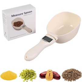 Edottbag Digital Measuring Spoon,Food Measuring Scoop Scale,With LCD Screen,Digital Measuring Scoop,Digital Measuring Weighing Electronic Spoon Scale for Kitchen and Dog Cat Food(1pcs)