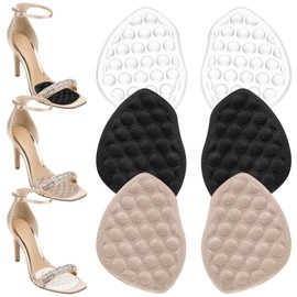3 Paar Ballenpolster Vorfußpolster Damen, Fusspolster Pads, Gel Schuheinlagen, Vorfuß Gelpolster Vorderfuß, Wiederverwendbares Fußballenpolster Einlegesohlen für High Heels Schuhpads Fersenschutz