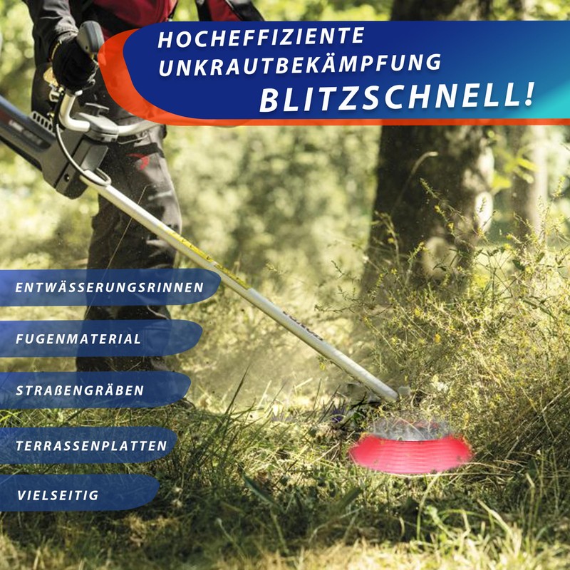 WEGLUST Nylon Weed Brush for Brushcutter, 200 x 25.4 mm,