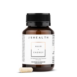 JSHealth JSHealth Vitamins Hair and Energy Formula Hair Growth Vitamins | Hair Vitamins for Women and Men | Zinc and Iodine Hair Supplements for Hair Growth | Hair Loss Supplements | (30 Capsules)