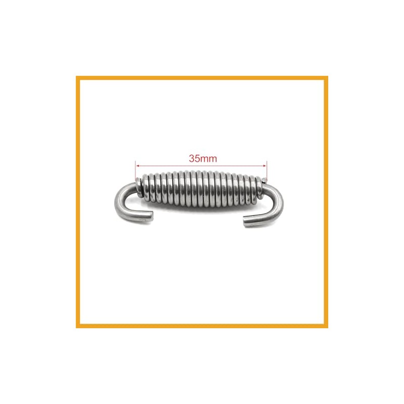 Partuto 8pcs 60mm Stainless Steel Motorcycle Exhaust Pipe Springs Universal