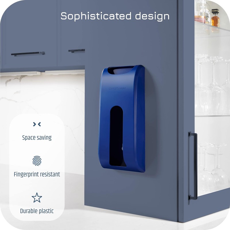Manterio Plastic Bag Holder | Durable Plastic Wall Mount Kitchen