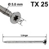 Stahlia Spax Screws Wood Screws Torx 5.0 x 50 mm