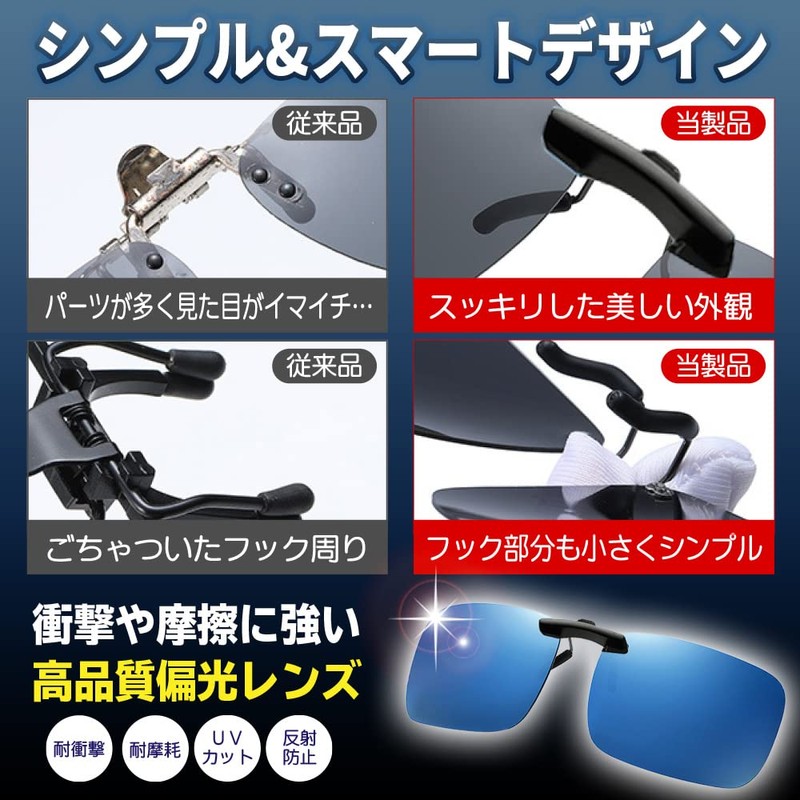 Penguinfly Men's Polarized Clip-on Sunglasses, Women's, Polarized Sunglasses, For Driving,