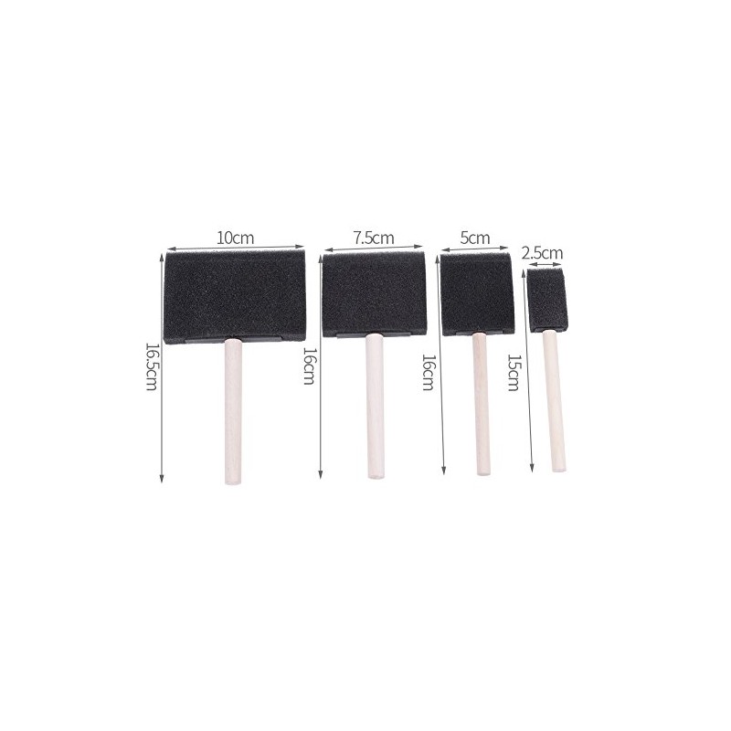 ZJchao brocha Espuma Cepillo Esponja Espuma Limpieza de 4pcs Set