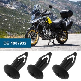 eMagTech 30PCS Motorcycle Fairing Trim Panel Clips 1007932 6mm Hole Plastic Rivet Retainer Fastener Clips Motorbike Replacement Accessories Black