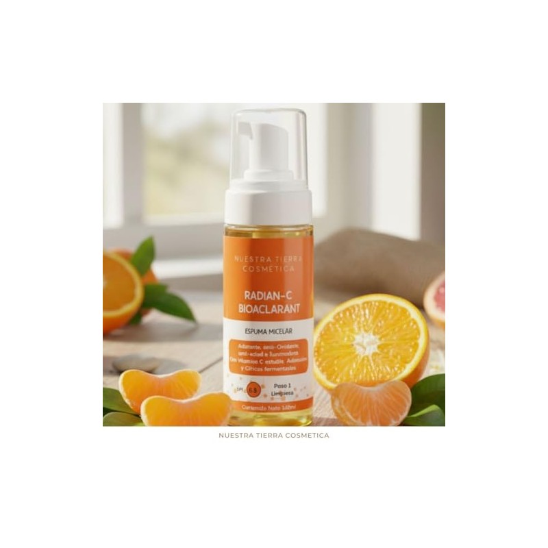 Nuestra Tierra Cosmética Radian Bioaclarant Espuma Micelar Vitamina Adenosine Limpiador