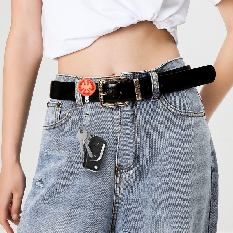 Tomato Retractable Badge -Funny Food Badge Country Clip Holder ID