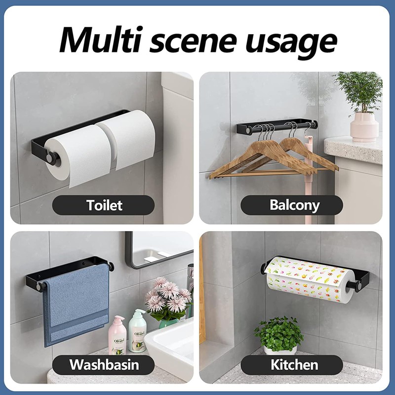 Aheucndg Under Cabinet Paper Towel Holder, Self Adhesive Wall Mount