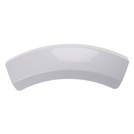vhbw Door Handle Compatible with Bosch Maxx WTE84300FF Dryer - 240 x 71 x 25 mm - Curved - White