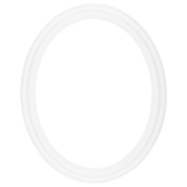 Stein Design Oval Frames - Hand-Finished Open-Back Oval Frames for Canvas, Does not Include Glass or Backing - [White - 5"x7"]