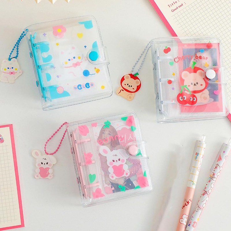 Sticker Notebook, Clear, Girls, Sticker Notebook, A8 Size, Clear Binder,
