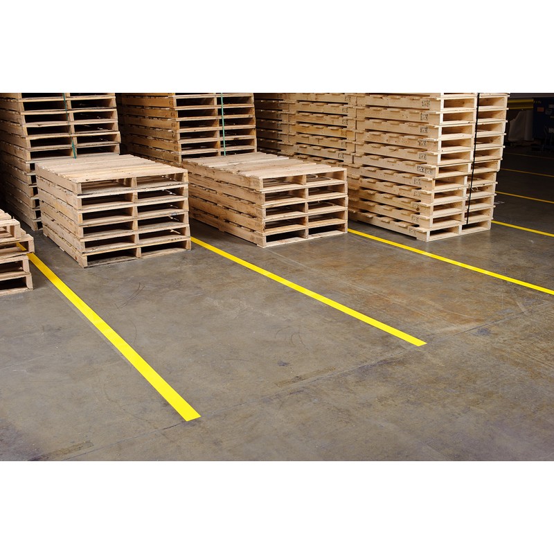 Brady 58200 108' Length, 2" Width, B-725 Vinyl Tape, Yellow