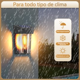 4 Paquetes Luces Solares para Exterior, Sunsign Impermeable Solar Lámpara Luz para Jardín, 3000K Lámpara Solar para Jardín, Patio, Terraza