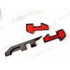 GMC 1PC Gloss Black Red Rear Tailgate AT4 OVERLAY Emblems