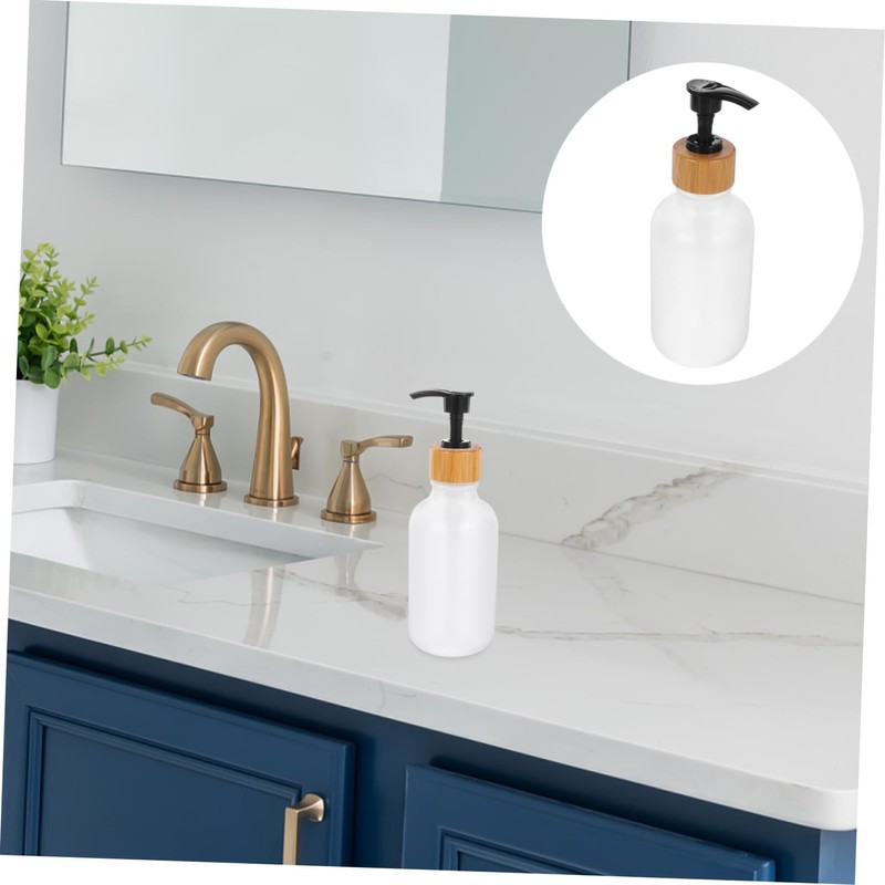 SAFIGLE 2pcs Refillable Shampoo Dispenser Bottles Durable Lotion Pump for